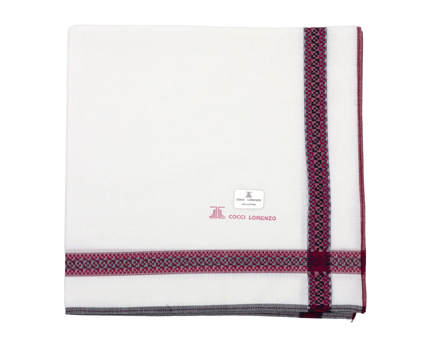 100% Cotton Men’s Premium Collection Handkerchief - Colour Borders