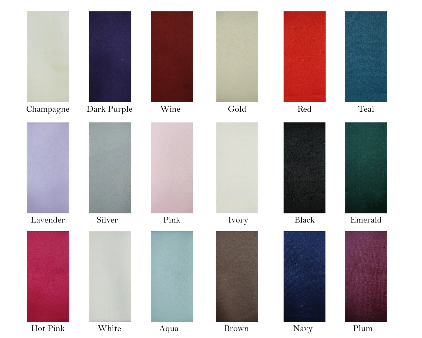 Satin dull All Color Chart New