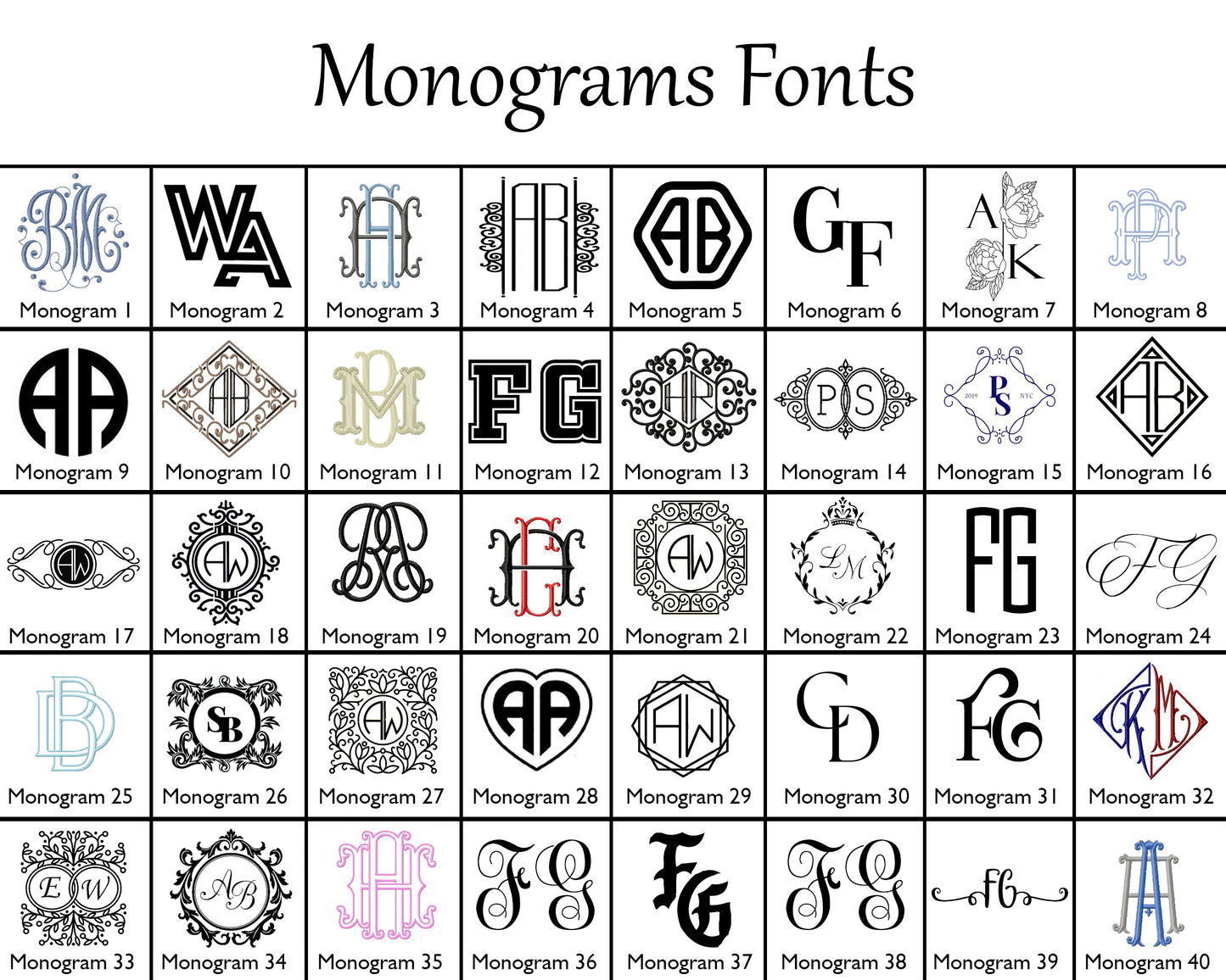 Monogram Letter Hankies Usa