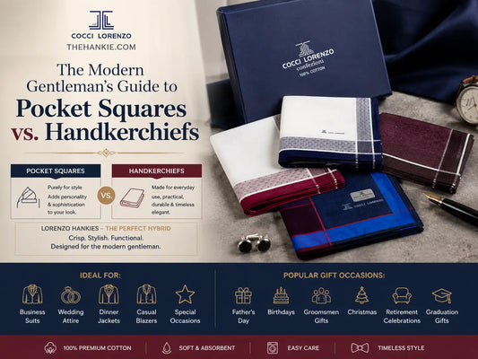 The Modern Gentleman’s Guide to Pocket Squares vs. Handkerchiefs