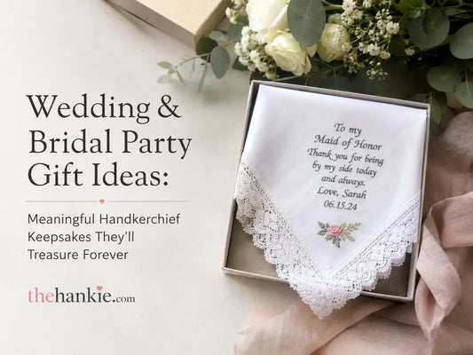 Wedding Bridal Party Gift Ideas: Meaningful Handkerchief Keepsakes They'll Treasure Forever