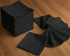 Plain black hankies 100% cotton 