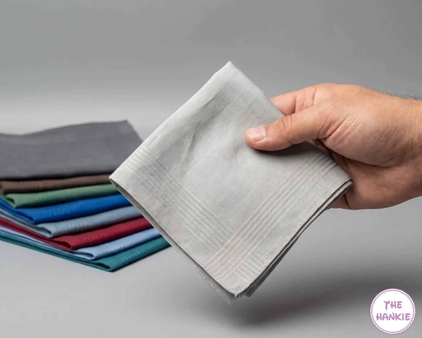 Premium Cotton Handkerchief for Men – Soft Plain Solid Hanky (Pack of 6)