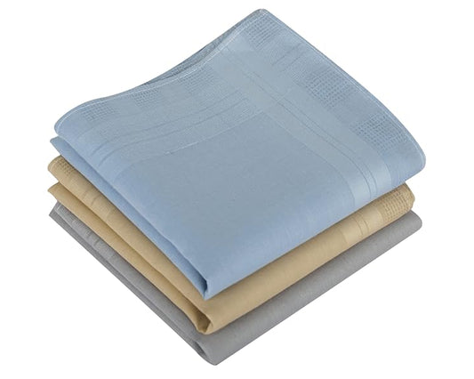 Men’s Premium Cotton Hankie Collection – Assorted Designs Pack of 3