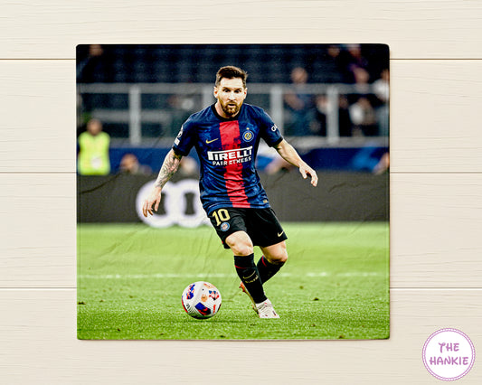 Your Favourite Sports Player Lionel Messi Photo Handkerchief