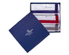 Luxury Cotton Handkerchief Set – White Elegance with Colour Borders