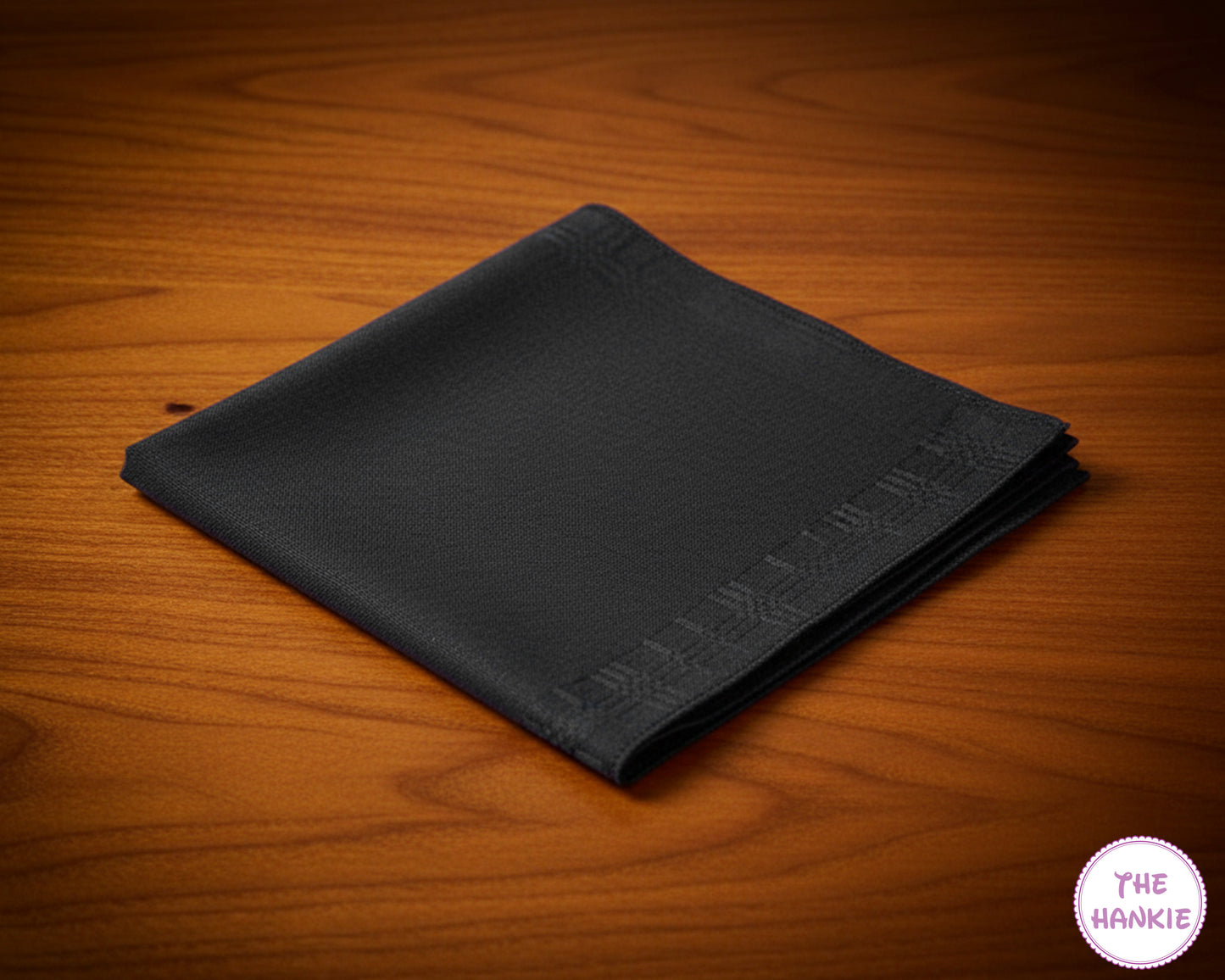 Premium Black Cotton Handkerchief for Men