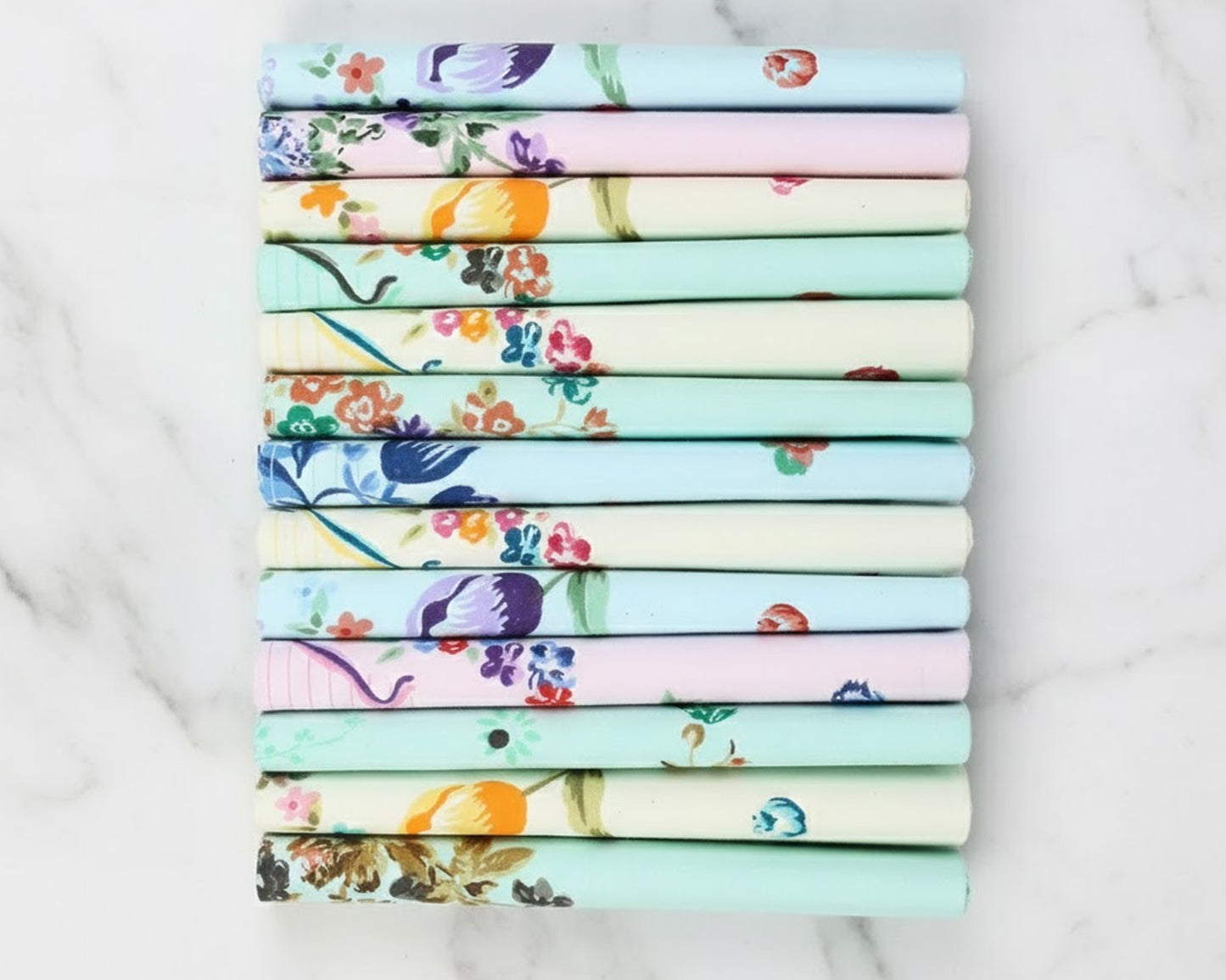 Elegant Pastel Floral Cotton Bulk Handkerchief Set for Women