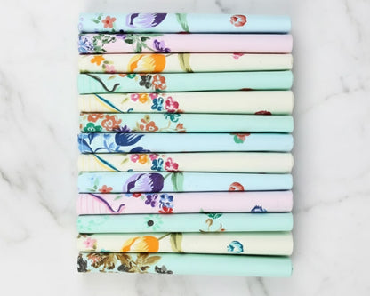 Elegant Pastel Floral Cotton Bulk Handkerchief Set for Women