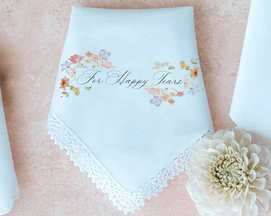 For Happy Tears Wedding Handkerchief