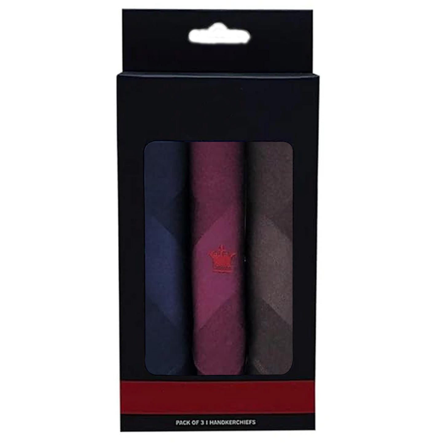 Men’s Elegant Cotton Dark Tone Handkerchief Set – Pack of 3