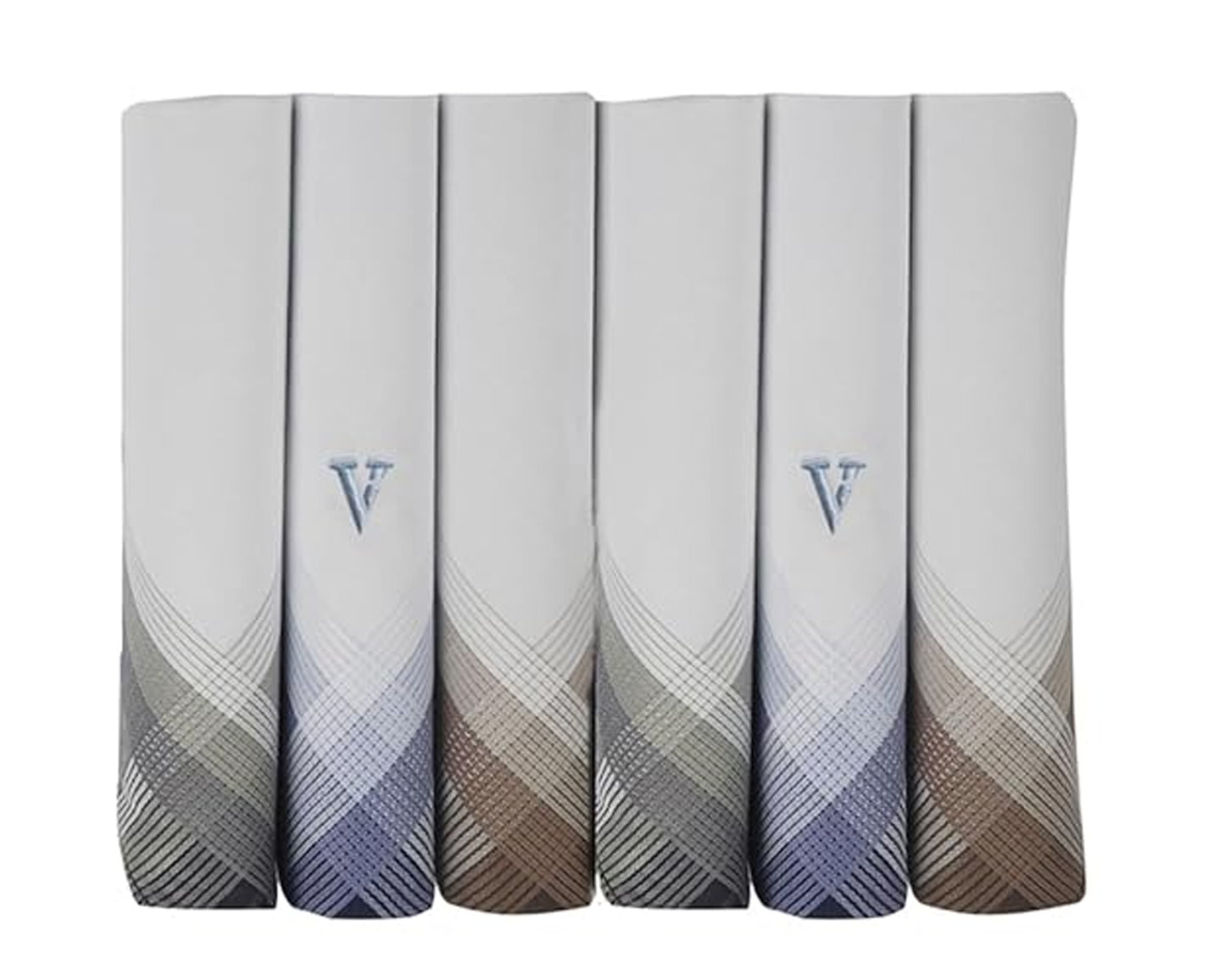 Stylish Men’s Cotton Handkerchief – Color Edge Pack of 6