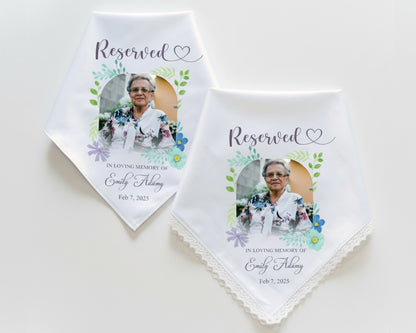 Personalized Memorial Satin Handkerchief with Photo – Funeral Remembrance Keepsake
