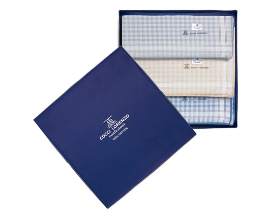 Everyday Luxury Men’s Pastel Checked Hanky – Pack of 6