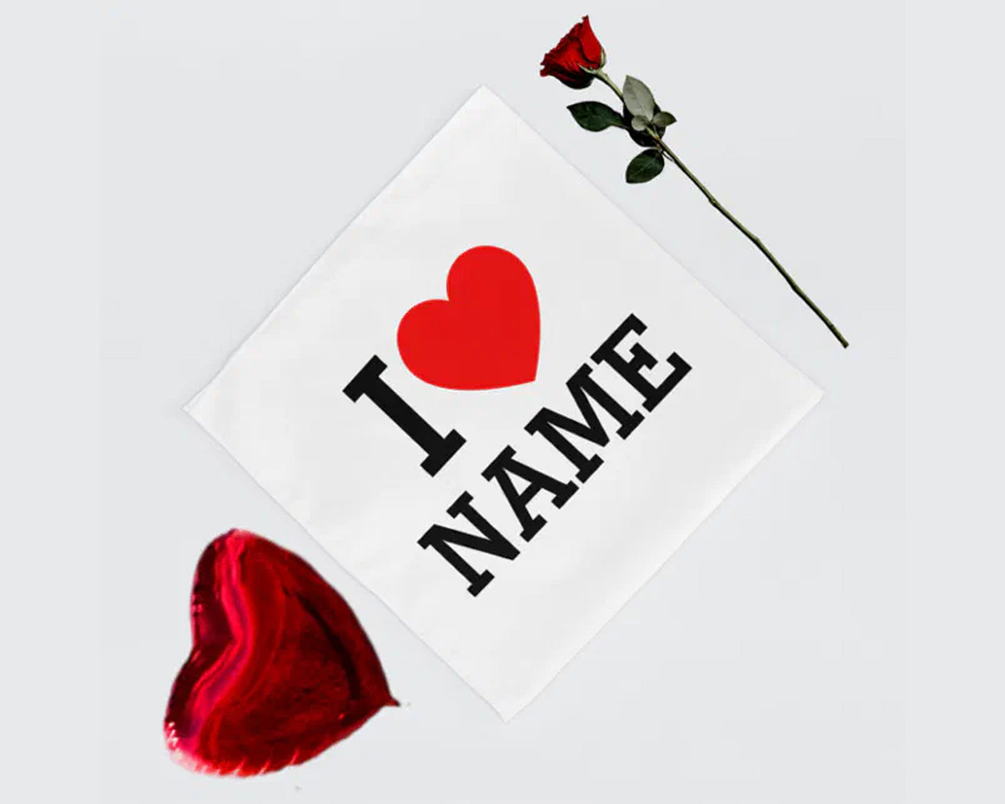 Customized Heart Name Handkerchief – Perfect for Gifting