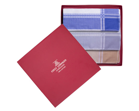 Everyday Luxe Handkerchief Set – White Perfection with Colour Borders