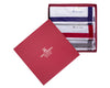 Men’s White Handkerchief Set – Mixed Colour Border Collection Pack of 12