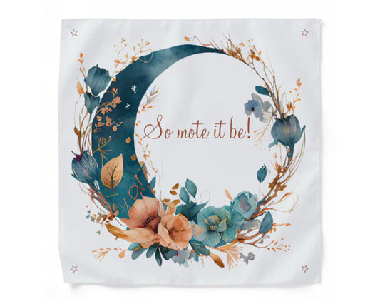 Personalized Floral Moon Design Handkerchief