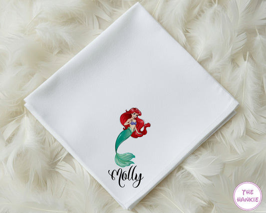 Personalized Mermaid Cotton Handkerchief for Kids