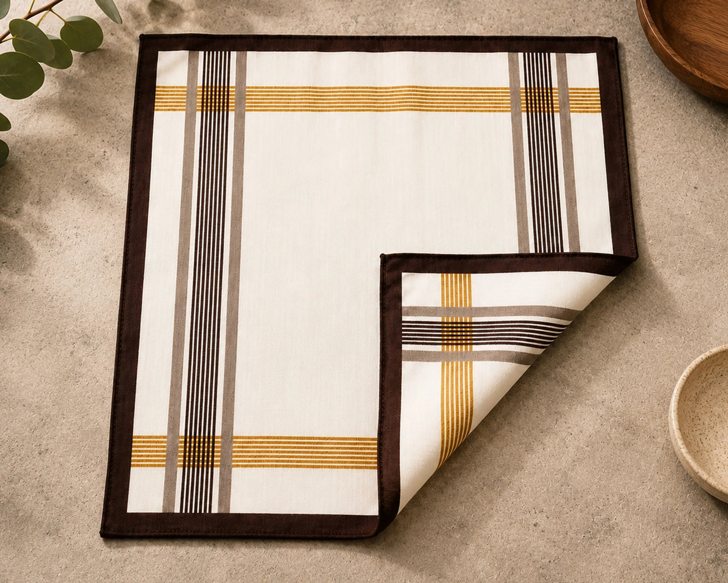 Men’s Cotton Stripe Handkerchief Set of 3 Assorted Colors