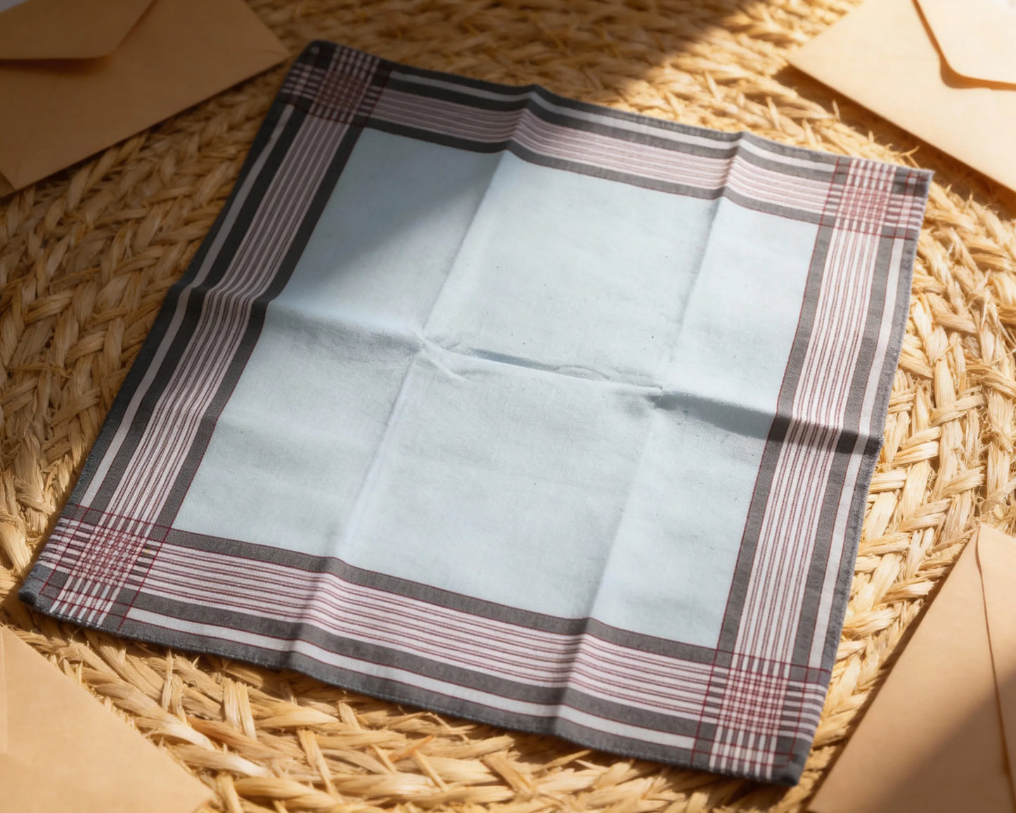 Men’s Cotton Handkerchief Set of 3 – Classic Striped Hankies