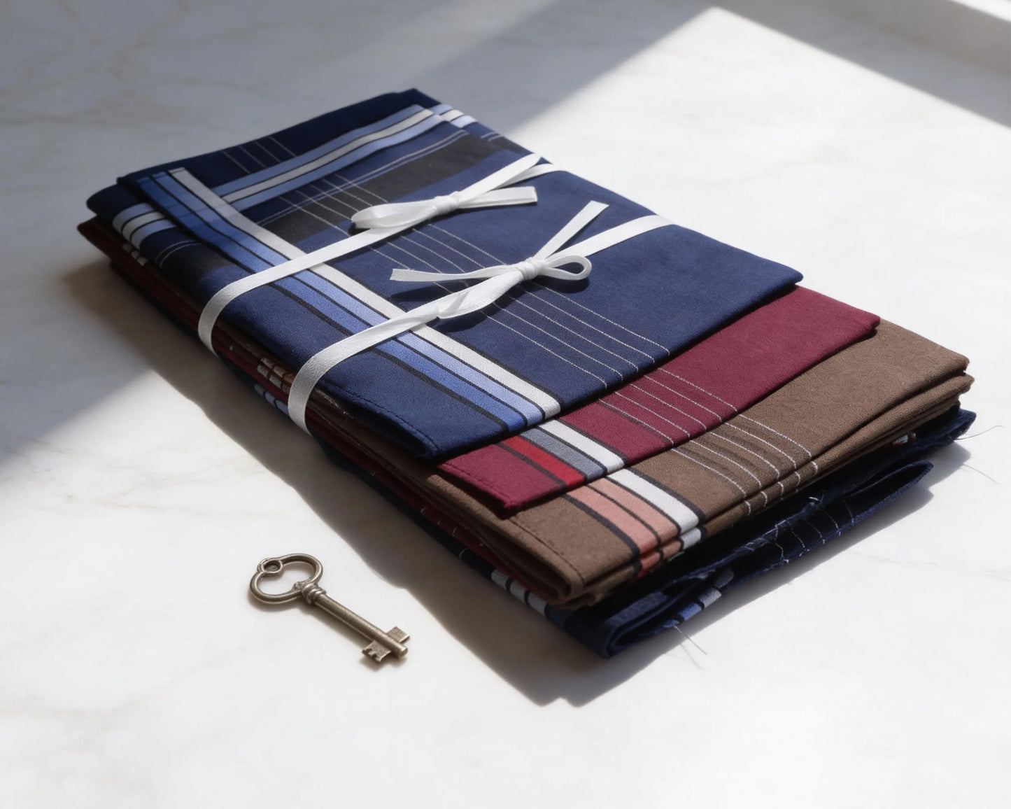 Men’s Cotton Handkerchiefs Set of 3 – Classic Plaid Pocket Hankies for Everyday Use