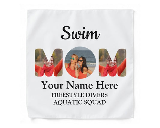 Personalized Own Favourite Sports Mom Photo Swim Handkerchief