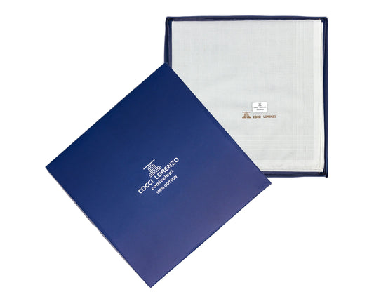 Elegant Full White Handkerchief for Men – Soft Cotton