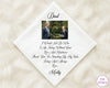 Personalized Photo Message Wedding Cotton Handkerchief for Dad