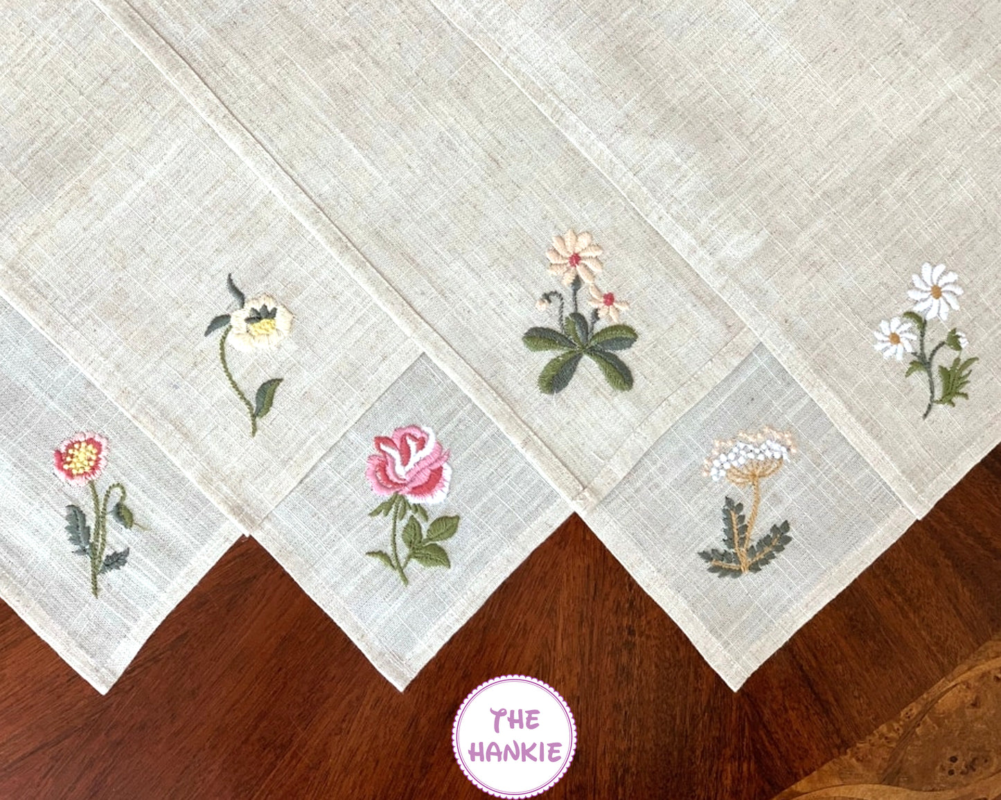 Flower Embroidered Handkerchief – Delicate & Timeless Gift