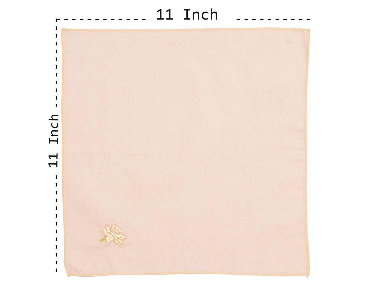 Colorful Pocket Square Floral Embroidery Handkerchief - Pack of 10