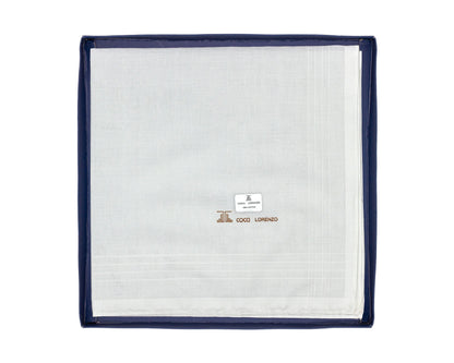 Elegant Full White Handkerchief for Men – Soft Cotton