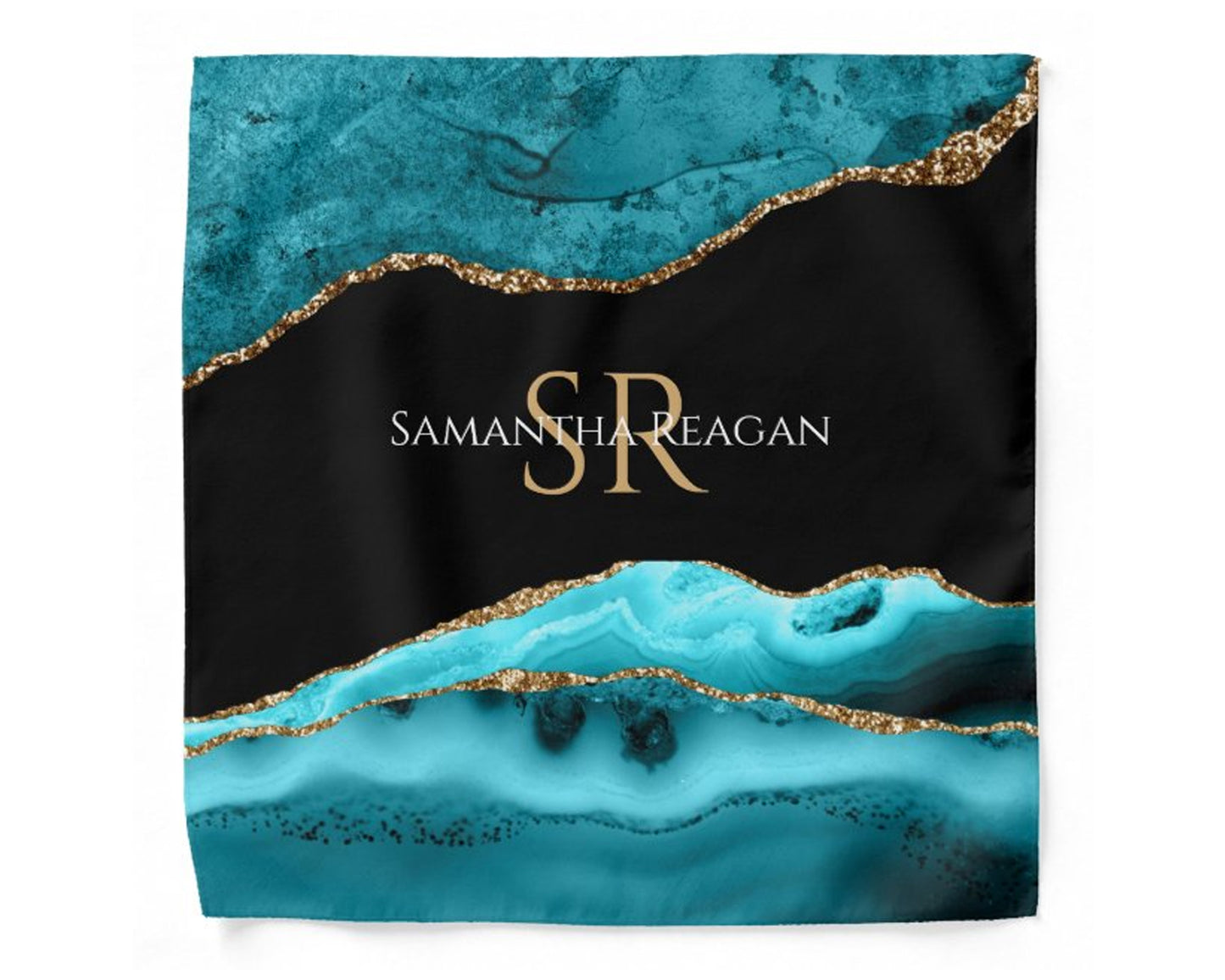Elegant Personalized Name Monogram Handkerchief