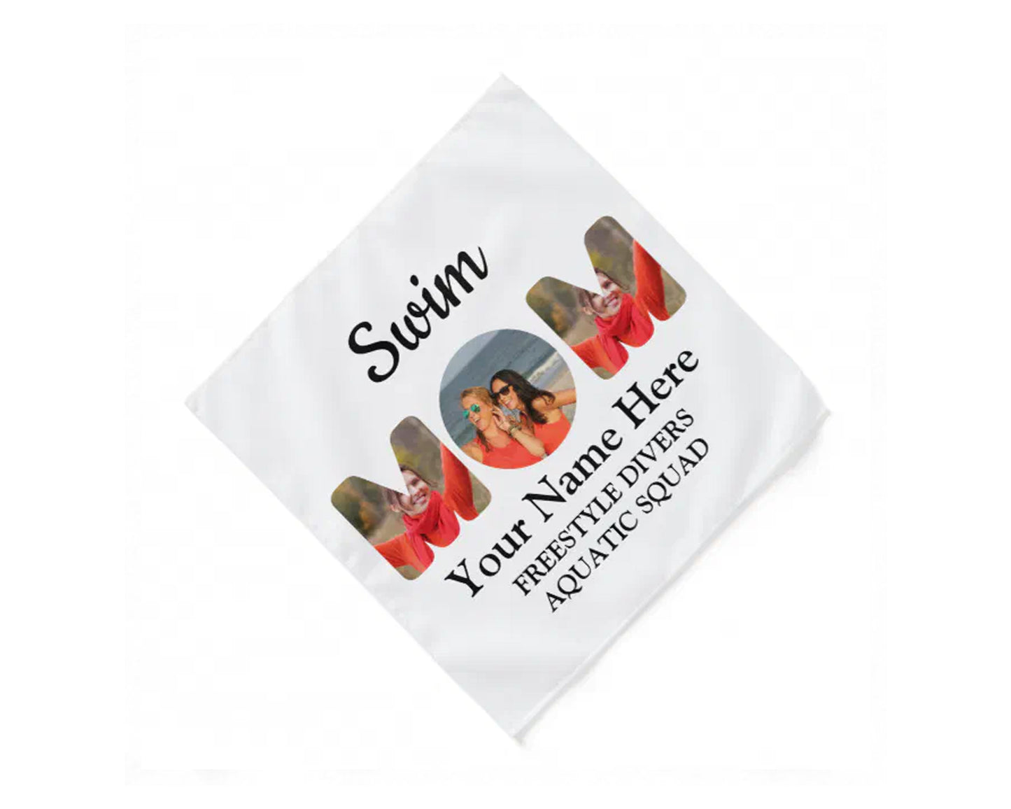 Personalized Own Favourite Sports Mom Photo Swim Handkerchief