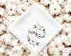 Floral Scalloped Keepsake Handkerchief for Mother of the Bride