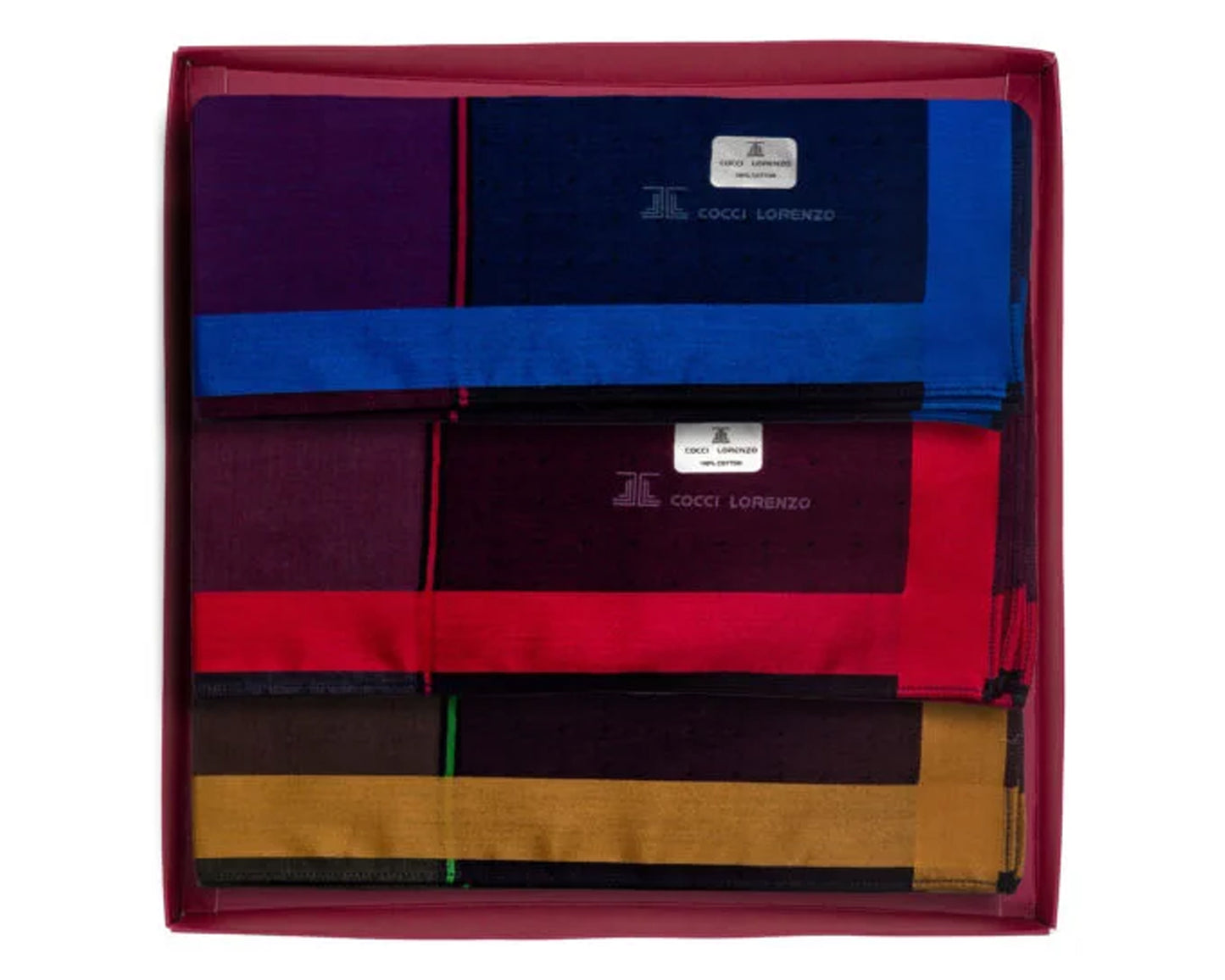 Men’s Classic Dark Handkerchief Set – Bold Border Edition Pack of 12