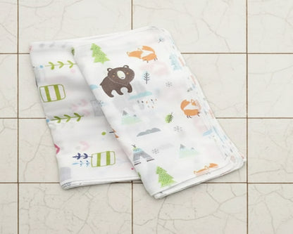 Double Layered Soft Cotton Printed Handkerchief for Kids