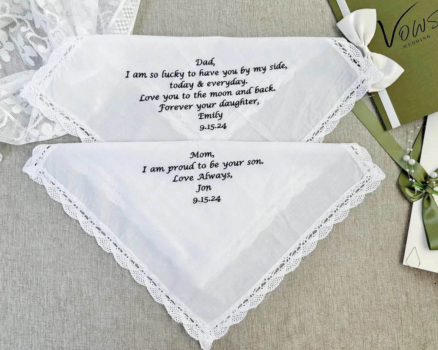 Embroidered Lace Handkerchief