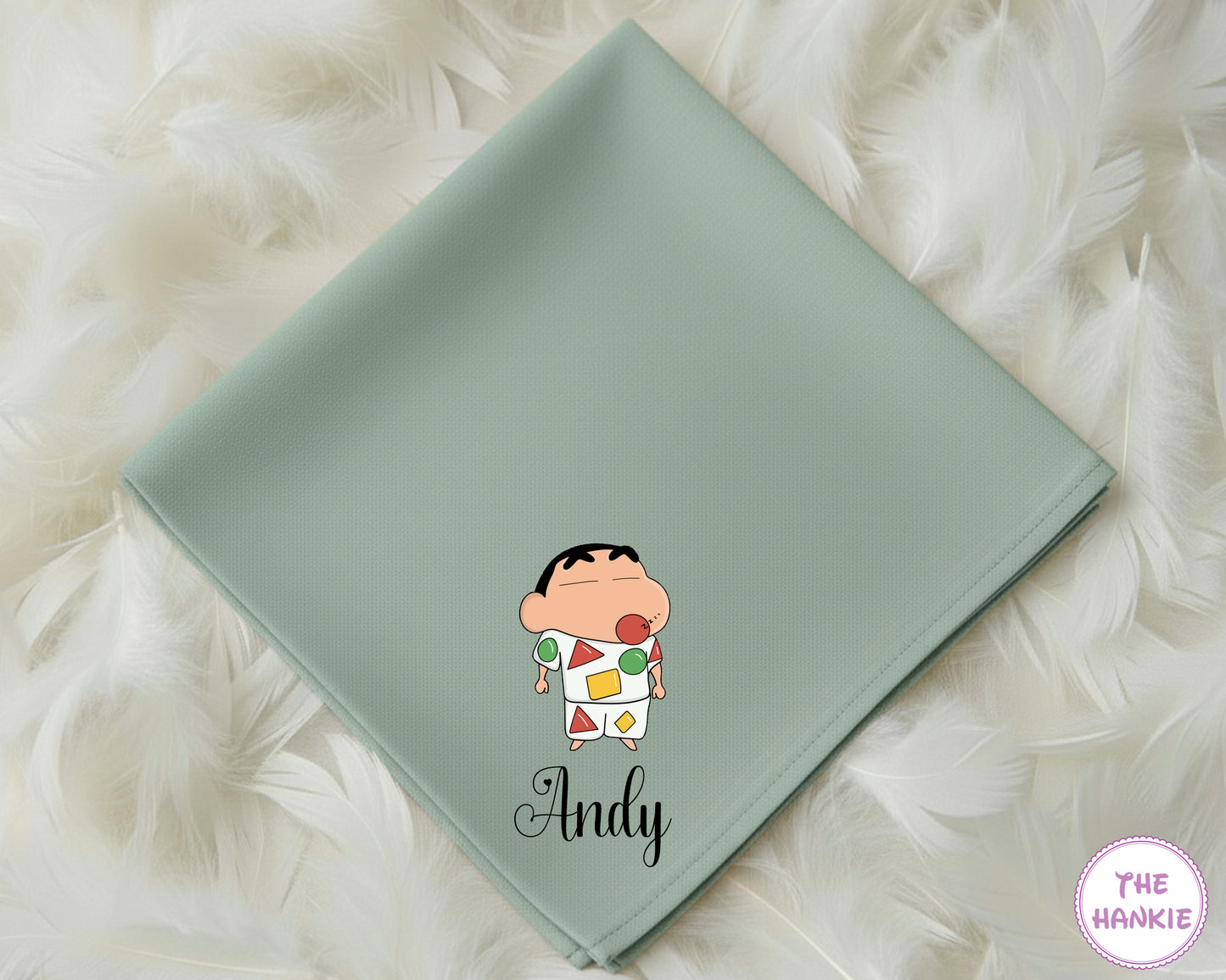 Personalized Name Shinchan Cartoon Kids Handkerchief
