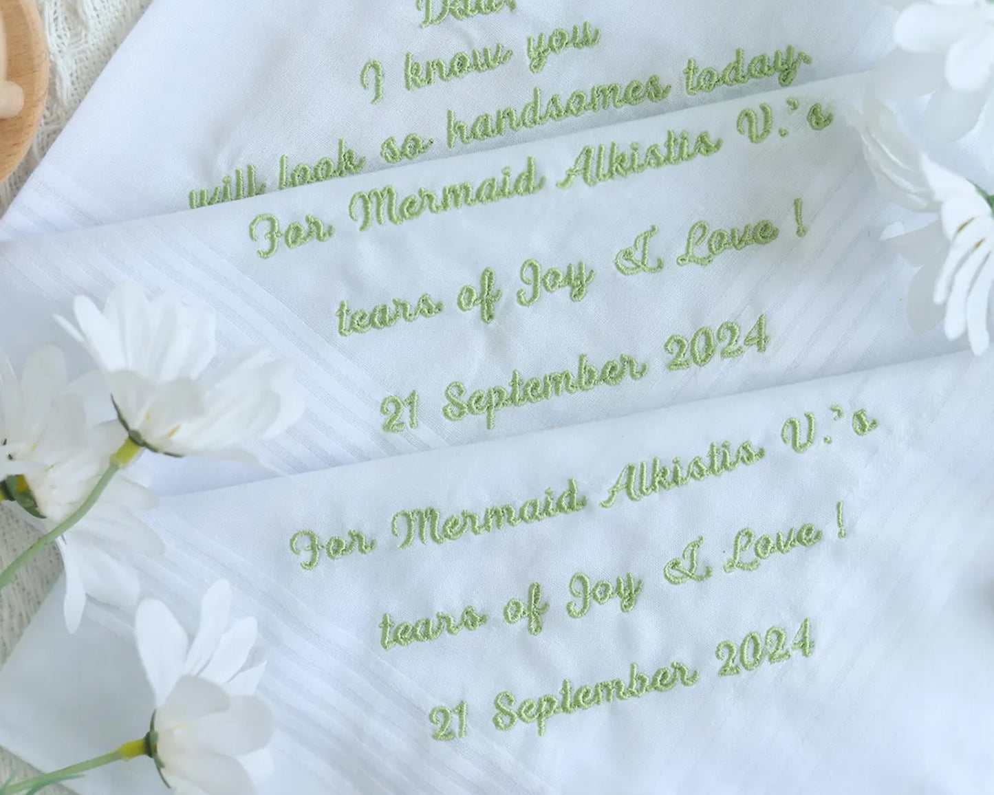 Personalised Embroidered Handkerchief