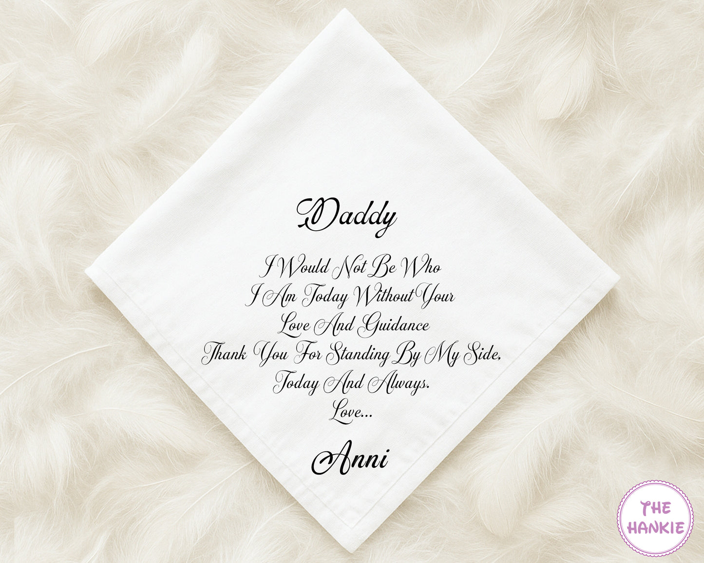 Dad Wedding Handkerchief – Personalized Cotton Gift
