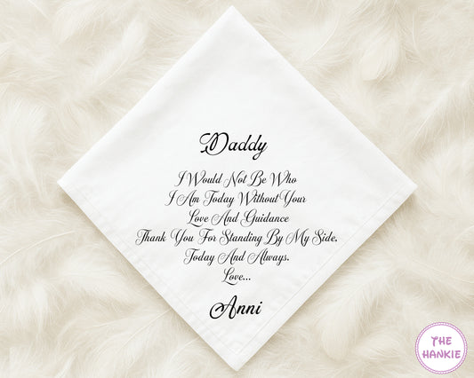 Dad Wedding Handkerchief – Personalized Cotton Gift