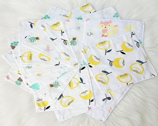 Colorful Cartoon Print Cotton Hankies for Kids – Assorted Pack