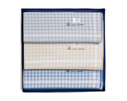 Everyday Luxury Men’s Pastel Checked Hanky – Pack of 6