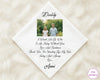 Personalized Photo Message Wedding Cotton Handkerchief for Dad