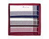 Classic Blend Handkerchief Set – White with Distinct Borders Pack of 12