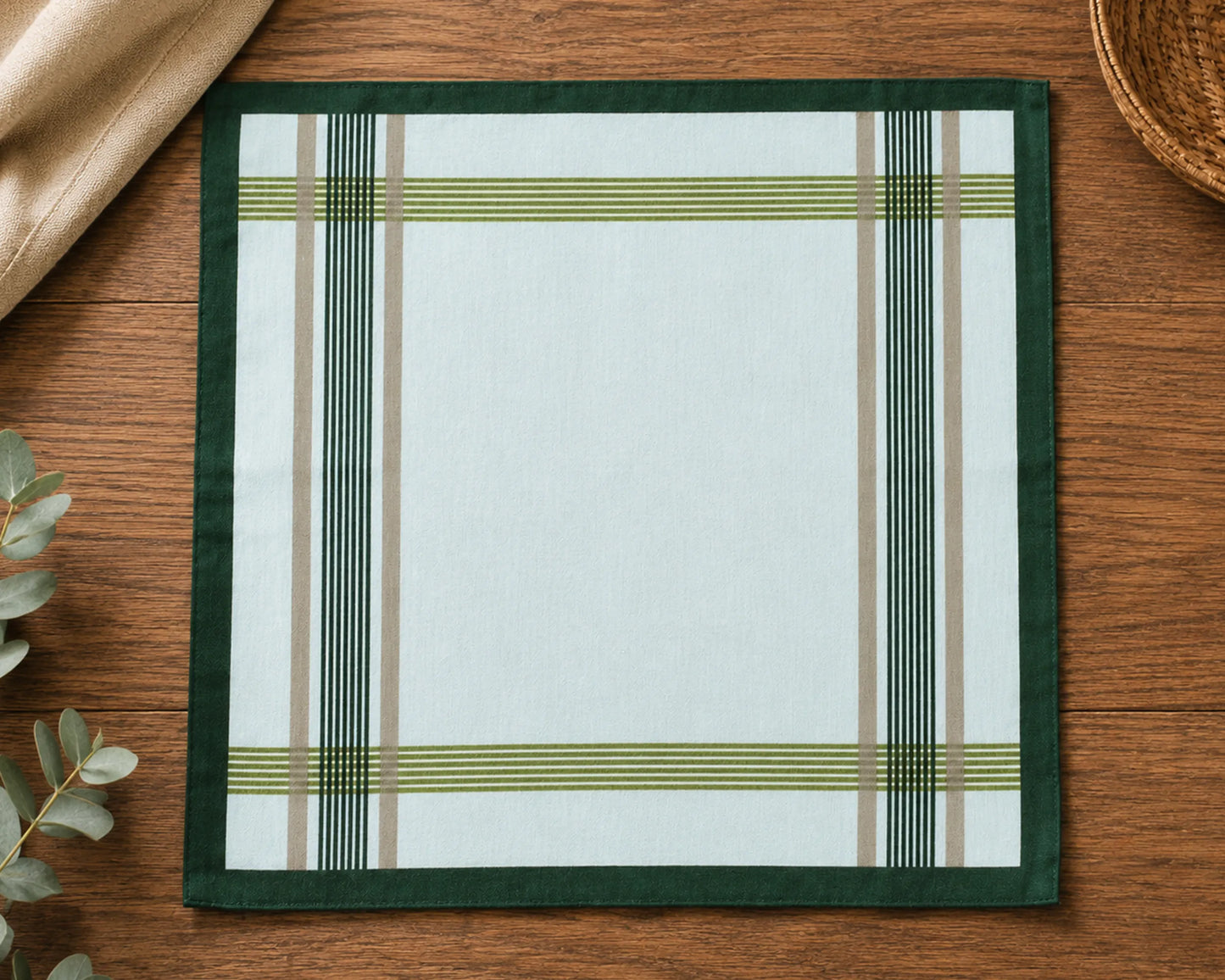 Men’s Cotton Stripe Handkerchief Set of 3 Assorted Colors