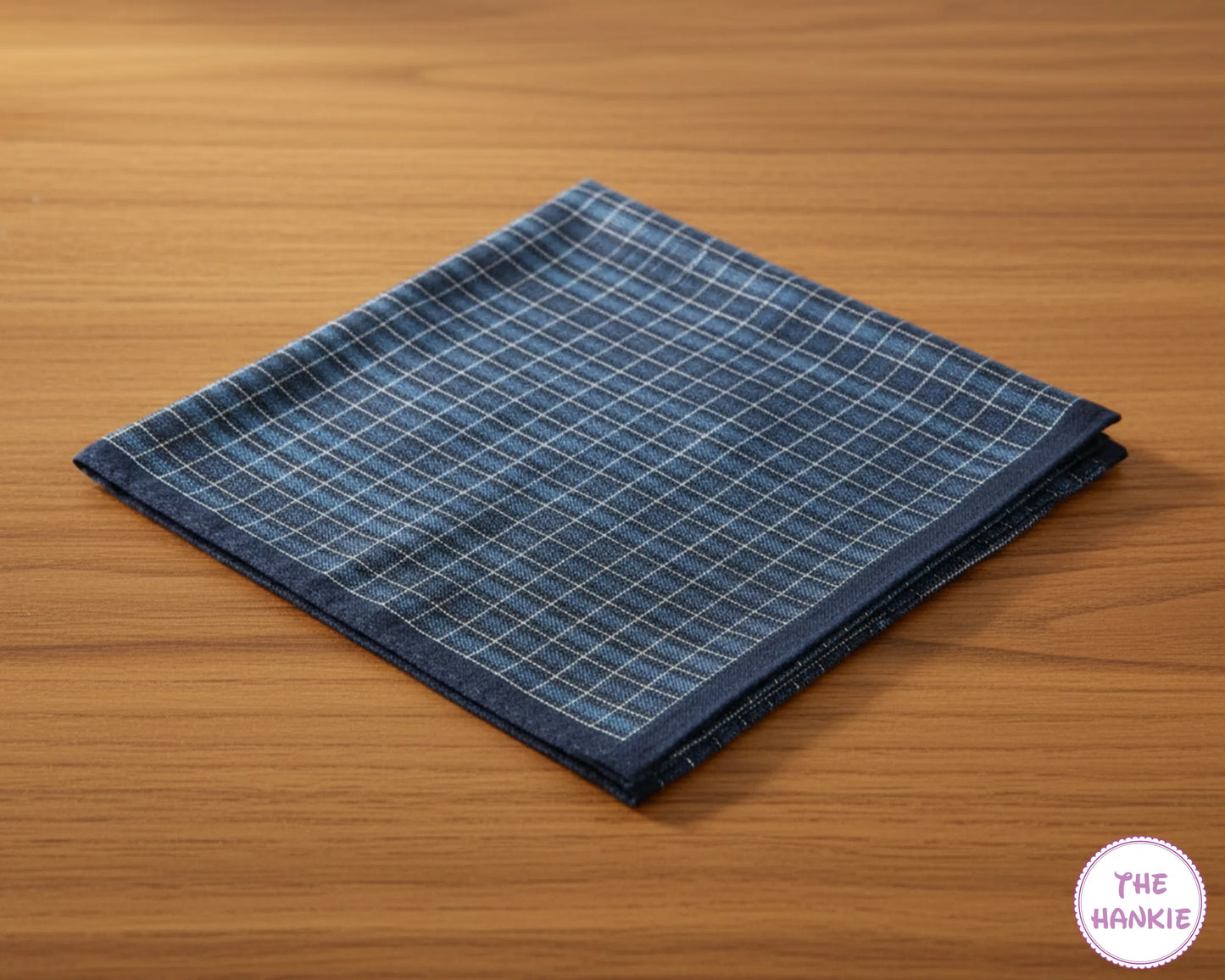 Men’s Cotton Grid Check Handkerchief – Classic Pocket Hankie