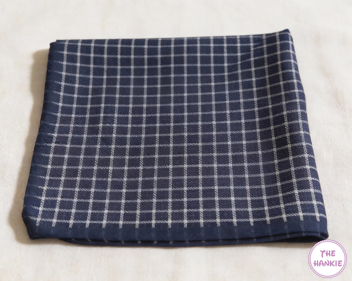 Men’s Soft Cotton Grid Check Pocket Hankie
