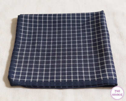 Men’s Soft Cotton Grid Check Pocket Hankie